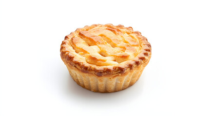Golden Crust Mini Apple Pie Isolated White Background