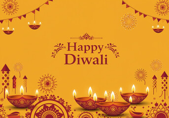 Happy Diwali - Warm Wishes and Lights