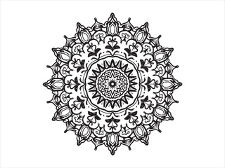 Pencilengraved mandala vector design
