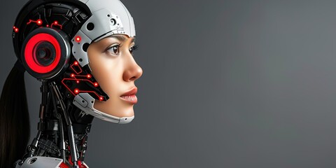 Naklejka premium woman with headphones