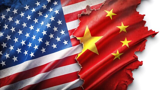 USA China Relations: Geopolitical Tension - Abstract Visual