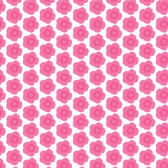 seamless pattern with pink flowers