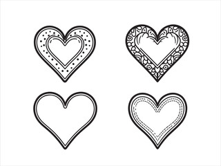 Heart shaped mandala vector and illustration