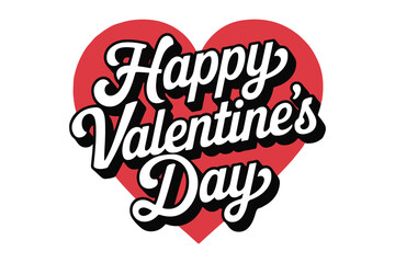 Happy valentine's day typography