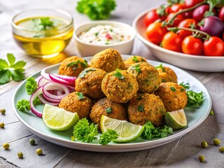 Delicious Falafel Plate - Isolated Food Photography