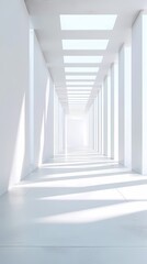 Obraz premium Digital Technology White Abstract Hall Poster Background