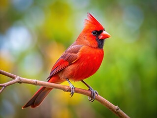 A soft-focus Northern Cardinal, perfect for a nature-themed design.