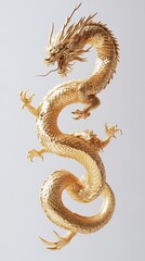 Obraz premium Golden Dragon Artwork. Golden Dragon