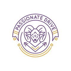 Simple Logo with Capricorn zodiac icon. Simple Logo with Capricorn zodiac icon for social media, app, and web design. Vector illustration.