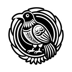 Bird symbol icon in solid style