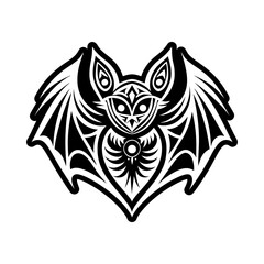 Bat symbol icon in glyph style