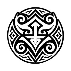 A glyph style icon of arawa symbol