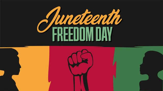 juneteenth freedom day with clenched fists up