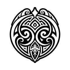 Maori body symbol icon in solid style
