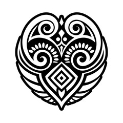 Maori manaia icon in filled style