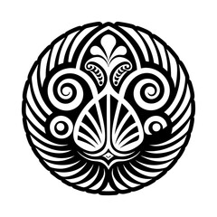 A filled style icon of paua shell symbol