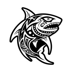 Shark symbol icon in solid style