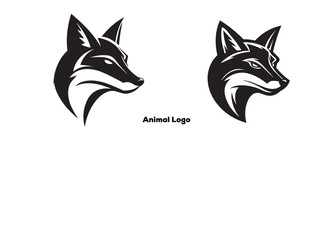 This image features a stylized illustration of a fox's head, primarily in  black, and white, showcasing a modern and sharp design with smooth curves and angular details. Let me know how you'd l