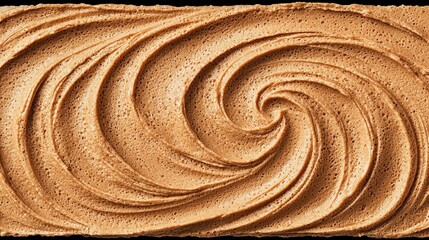 Fototapeta premium Creamy Brown Swirl Texture of Whipped Chocolate or Coffee Mixture