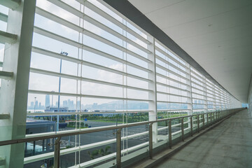 Partial close-up of modern architecture in Shenzhen, Guangdong Province, China on June 4, 2023