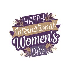 Fototapeta premium An elegant International Women’s Day t-shirt design
