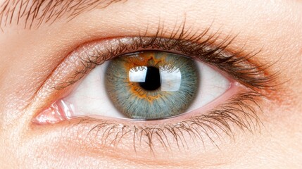 Fototapeta premium Close-Up of Eye with Unique Colors and Intricate Details