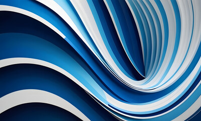 Futuristic Blue Wave Design with Abstract Shapes and Motion, High Quality Wallpaper Design, Generative Ai