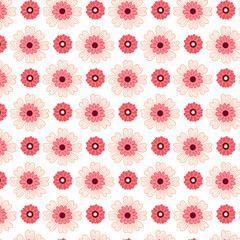 seamless pattern with red flowers