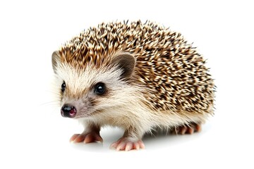 Obraz premium Hedgehog Isolated on White Background.
