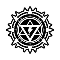 A solid style icon of energy symbol