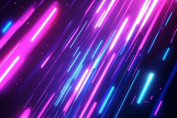 Abstract background with vibrant neon streaks.