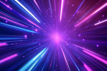 Abstract vibrant light streaks converging at a bright core.