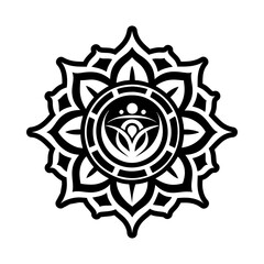 A glyph style icon of intuition chakra symbol