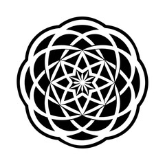 Mystical geometry icon in glyph style
