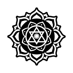 Soul chakra icon in glyph style