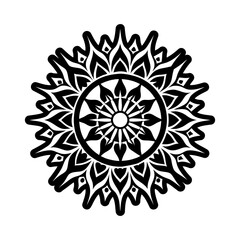 Sunburst mandala glyph style icon