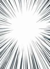 Fototapeta premium Abstract radial lines converging to a bright center, creating a speed or zoom effect.