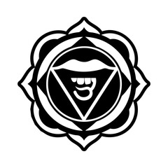 Throat chakra icon in filled style