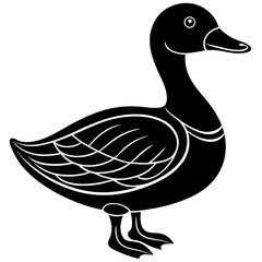 Cute duck vector cartoon illustration