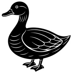 Cute duck vector cartoon illustration