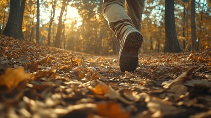 Autumnal Hike: A Journey Through Golden Leaves