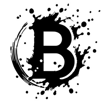 recommend clip art: Abstract B letter logo silhouette