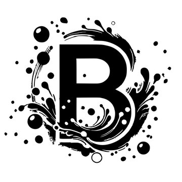 recommend clip art: Abstract B letter logo silhouette