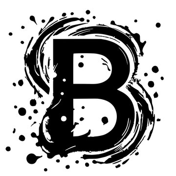 recommend clip art: Abstract B letter logo silhouette