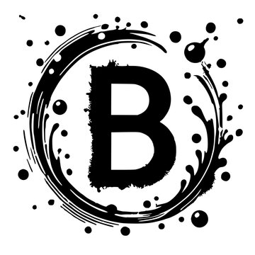 recommend clip art: B letter logo silhouette vector design