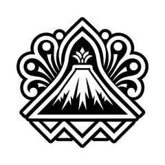 Eruption icon in glyph style