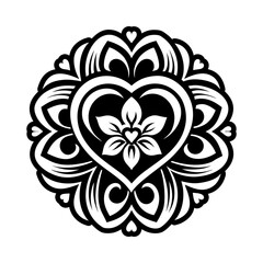 Hawaiian flower icon in solid style