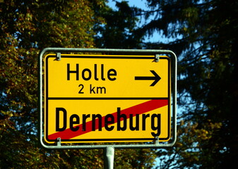 City Limit of the Village Derneburg, Lower Saxony