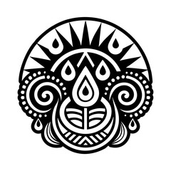 Rain fertility symbol icon in solid style