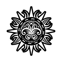 Urchin symbol icon in glyph style